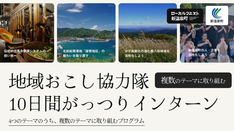 地域おこし協力隊10日間がっつりインターン（複数テーマ）の画像